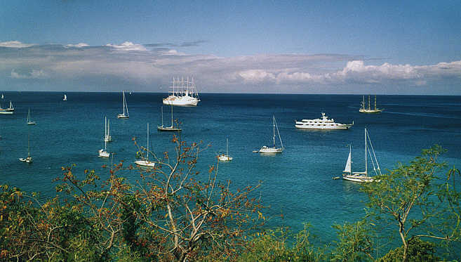Vue sur le mouillage